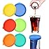 Aieve Silicone Soda Can Lids, Reusable Can Covers/Toppers for Soda, Can Saver for Soda, Pop, Coke, Beverage, Fits Slim Standa
