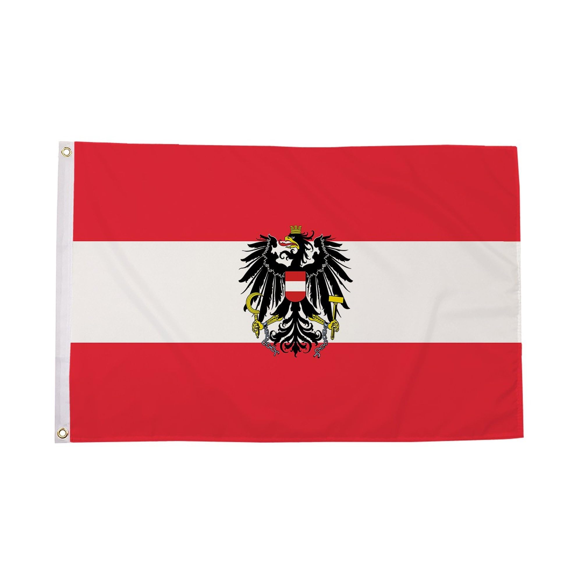 Flagtex Austria Flag with Crest Large 8ft x 5ft (240cm x 150cm) - Giant Austrian State Flag with Eagle, National Crest Flag for Outdoor Display, Official Government Use — image 1