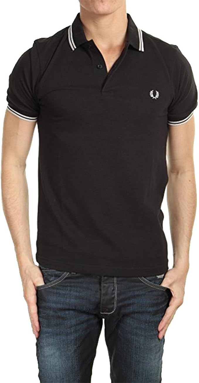 polo negro fred perry