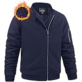 MAGNIVIT Men's Winter Bomber Jacket Windproof Warm Full Zipper Outer Wear Casual Flight Jacket Coat with Pockets