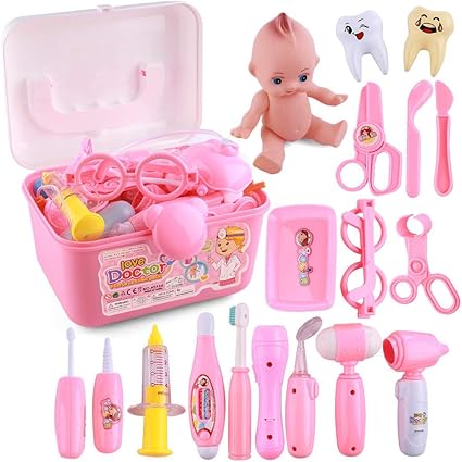 Lcz 38 Stuck Toy Arzt Kind Jouetaccessoire Doctor Doctor Kit Set Kinder Padagogisches Spielzeug Fur Kinder Spielzeug Doktor Der Medizinischen Werkzeuge Geschenk Kinder Madchen Junge Rosa Amazon De Sport Freizeit