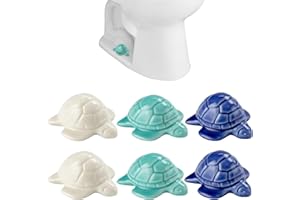 FRSTEM 6 Pack Toilet Bolt Caps, Turtle Toilet Bolt Covers Ceramic Sea Turtle Toilet Bolt Caps Cute Decorative Toilet Knob Covers Easy Installation Screw Cover Caps for Bathroom Floor Decor