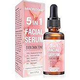 5-in-1 Vitamin C Serum for Face with 30% VC, Hyaluronic Acid & Niacinamide - Brightening, Hydrating & Antioxidant Face Serum for Glowing, Smooth Skin