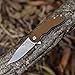 TANGRAM Folding Pocket Knife 2.76 inches ACUTO440 Clip-Point Sharp Blade Liner Lock G10 Handle Flipper Knives,AZO Amarillo TG3001A2
