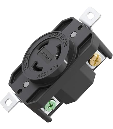 ENERLITES Industrial Grade 20A 125V Locking Plug, NEMA L5-20P, 2P