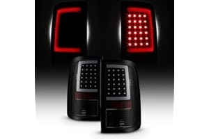 AKKON - For 2013-18 Dodge Ram [Stock LED Model Only] Full LED Daytime Running Lamp Strip Tail Lights Black Smoked Housing