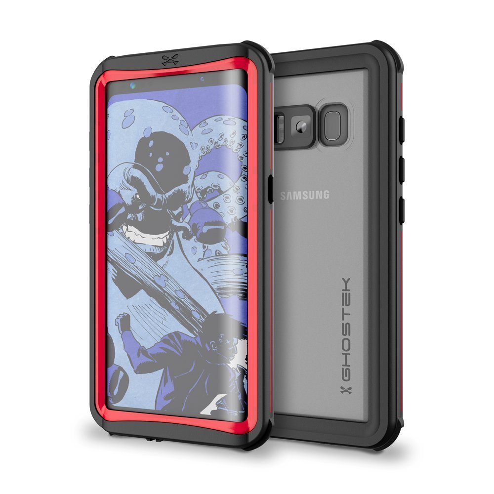 Photo 1 of Ghostek Nautical Galaxy S8 Waterproof Case with Screen Protector Extreme Heavy Duty Protection Full Body Shell Underwater Watertight Seal Shockproof Designed for 2017 Galaxy S8 (5.8 Inch) - (Red)