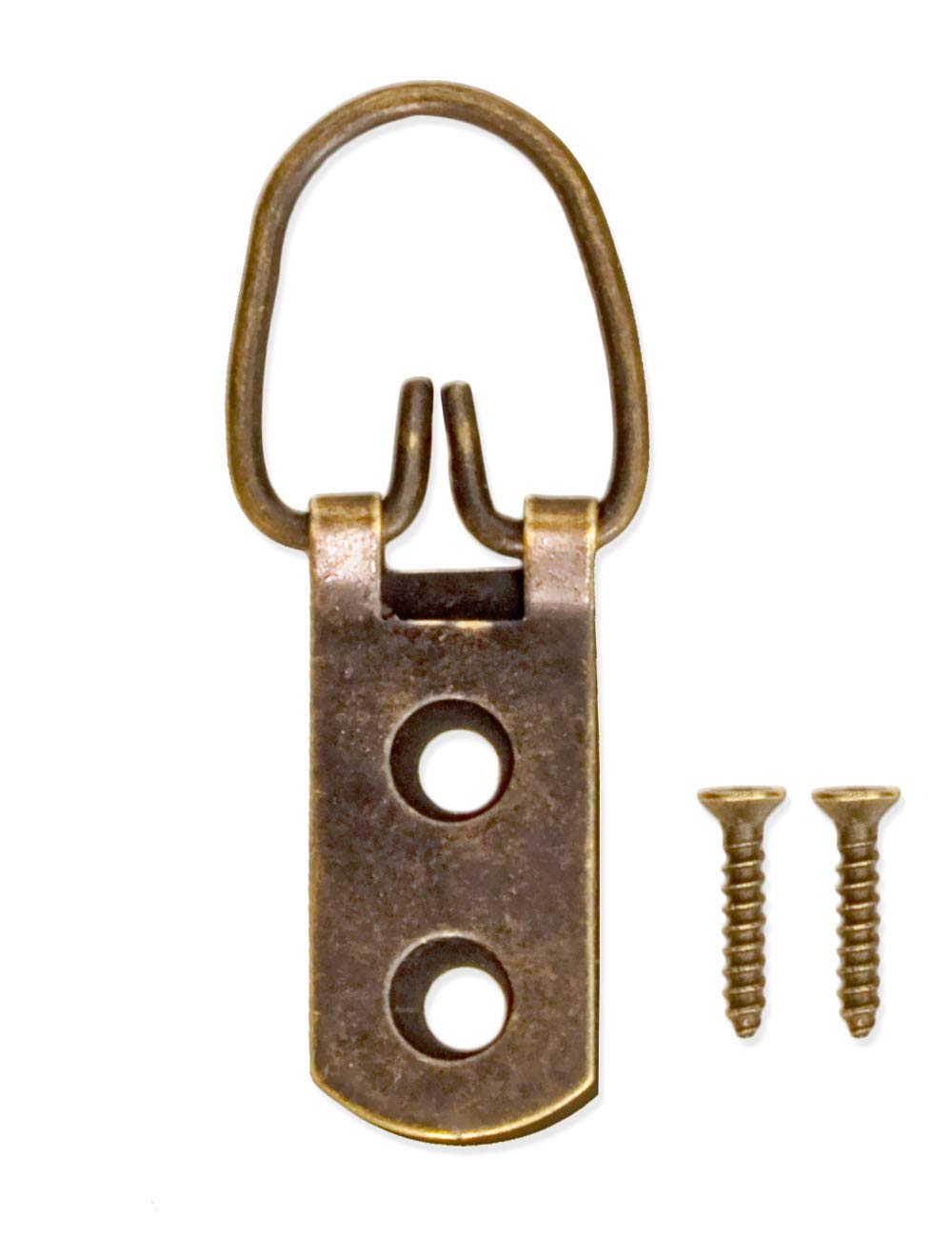 Fuxxer® – 20 Picture Hooks Eyelets Antique Look for Painting, Pictures Old Mirrors Small Wall Furniture | Copper | Bronze Set of 20 +Screws.