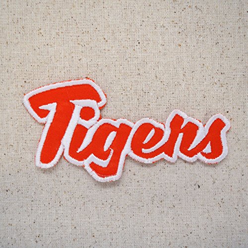 Tigers - Orange/White - Team Mascot - Words/Names - Iron on Applique/Embroidered Patch
