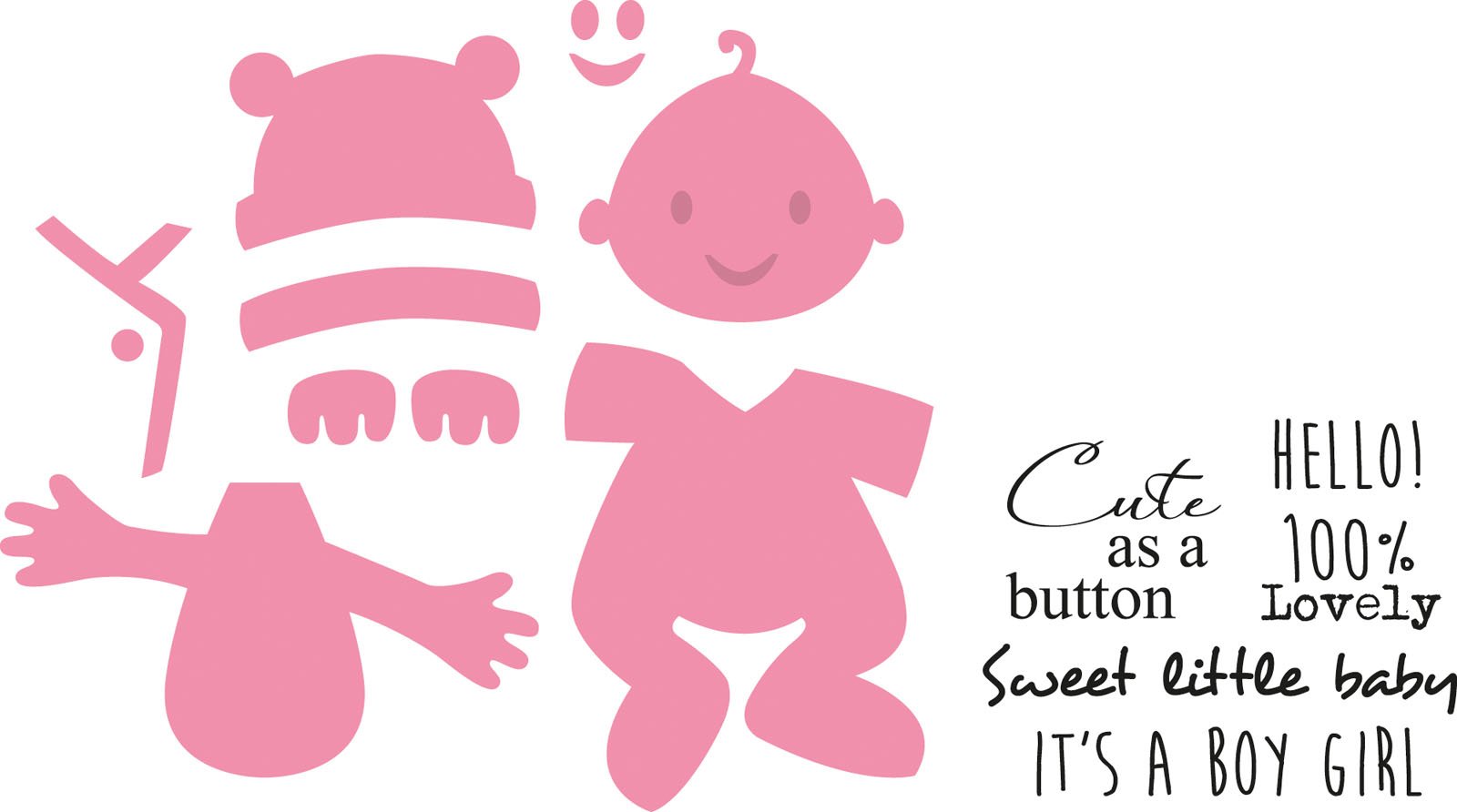 Marianne Design Collectables "Eline's Baby" Die, Pink