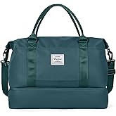 Travel Duffel Bag with Shoes Compartment, Overnight Weekender Bags for Women,Carry on Personal Item Bag，Extra Large