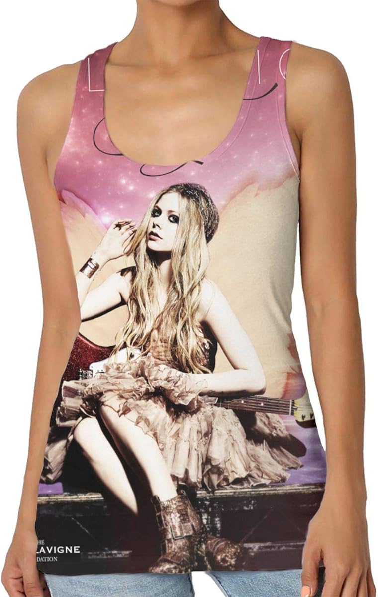 Avril Lavigne Women Seamless Premium Classic Tank Top Black