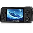 Daxceirry RG351P Retro Handheld Game Console, 3.5 inch IPS Screen, RK3326 Chip, 64GB Built-in 2500 Classic Games, 3500mAh Battery, Black