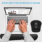 TECKNET Wrist Rest Mat Keyboard and Mouse Set Memory Foam Ergonomic Pad view 7