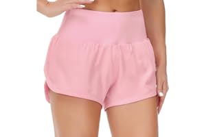 Dragon Fit Women's Quick-Dry Running Shorts Athletic Sweat Workout Shorts with Mesh Liner Zipper Pockets