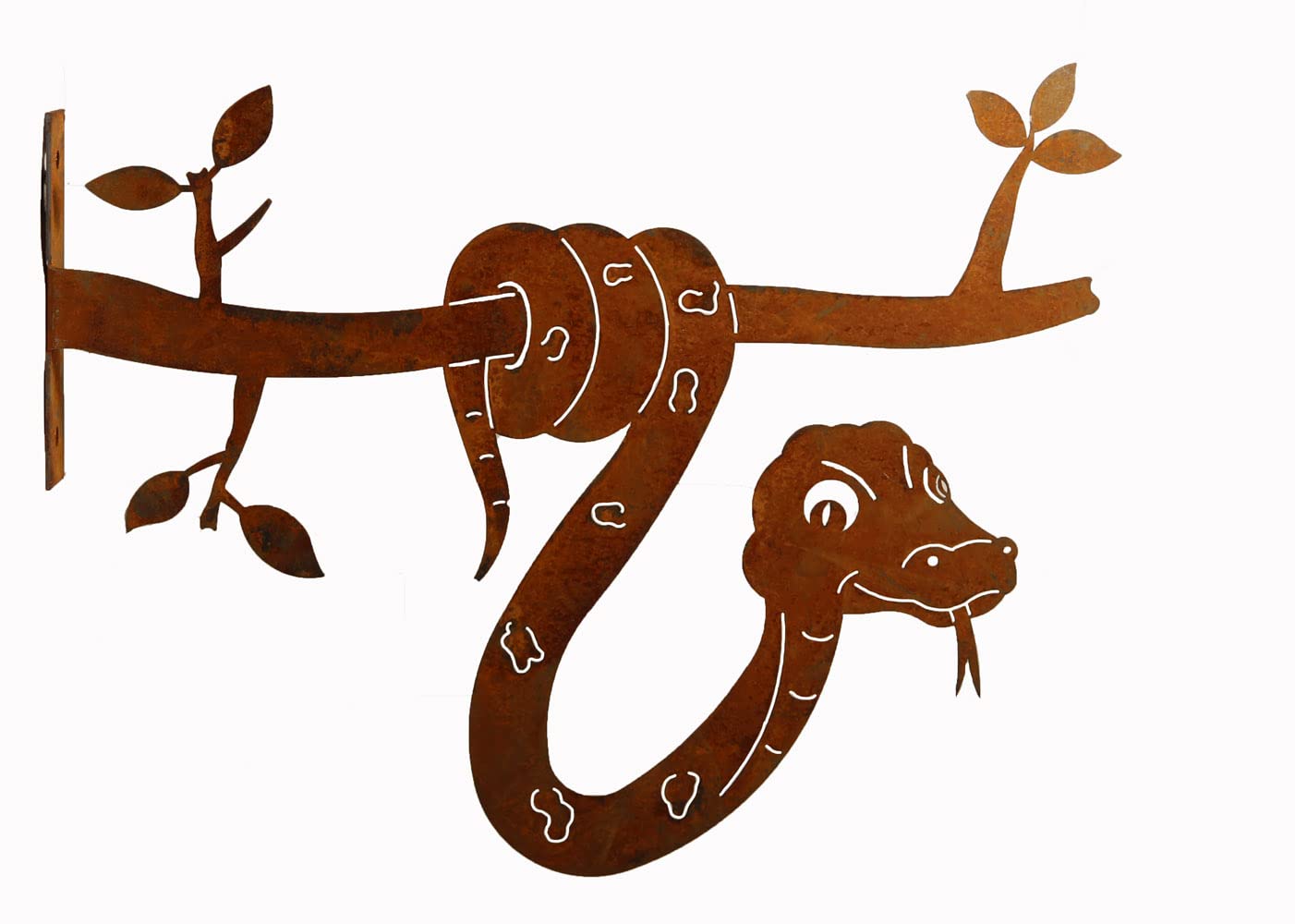 Bornhöft Garden Stake Tree Stake Metal Rusty Garden Decoration Patina Squirrel Rusty Decoration (Snake)