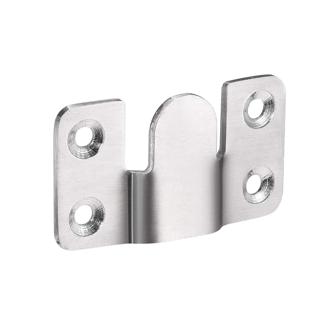 sourcing map Flush Mount Bracket, 53x30mm Stainless Steel Wall Mount Clip Hook for Picture Frame Hanger, 5 Pcs
