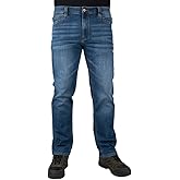 LAPG Men's Terrain Flex Slim Fit Tactical Jeans - Durable Stretch Denim, EDC Waistband, Vintage Wash, Multi-Pocket Design