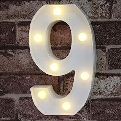 Pooqla Decorative Led Light Up Number