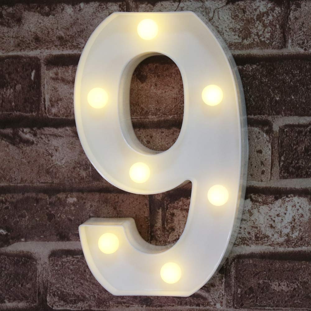 Pooqla Decorative Led Light Up Number