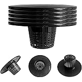 CHTASO 6 in. Wide Lip Bucket Basket (Pack of 5) | 5 Gallon Bucket Lids for DWC, Net Pots for Hydroponics