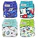 Asenappy Cloth Diaper 4 PCs Reusable Diapers Leak-Proof Diaper Cover with Wet Bag Washable Baby Diaper.
