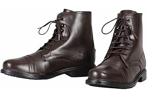 TuffRider Women’s Starter Lace-Up Paddock Boots| Durable, Easy to Clean Water-Resistant Horse Riding Boots