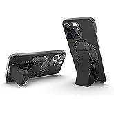 CLCKR for MagSafe Phone Grip for MagSafe Kickstand for Mag Safe Finger Loop, 3-in1 Phone Ring Holder Strap for Mag Safe iPhone 17/16/15/14/13/12 Series, Galaxy S25/S24/S23/S22, Pixel - Black