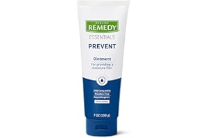 Medline Remedy Essentials Ointment (7 oz Tube), Unscented, Moisturizing Breathable Film, Aloe, Vitamins A, D & E, Soothing Incontinence Care for Adults & Elderly, Hypoallergenic, Paraben Free