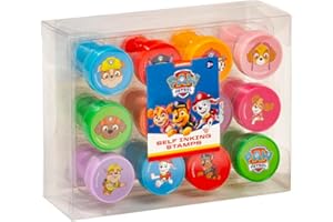 Stamp Set - Self-Inking Stamps in Various Paw Patrol Motifs by Chase, Marshall, Skye, Rubble, Zuma - Gift for Children