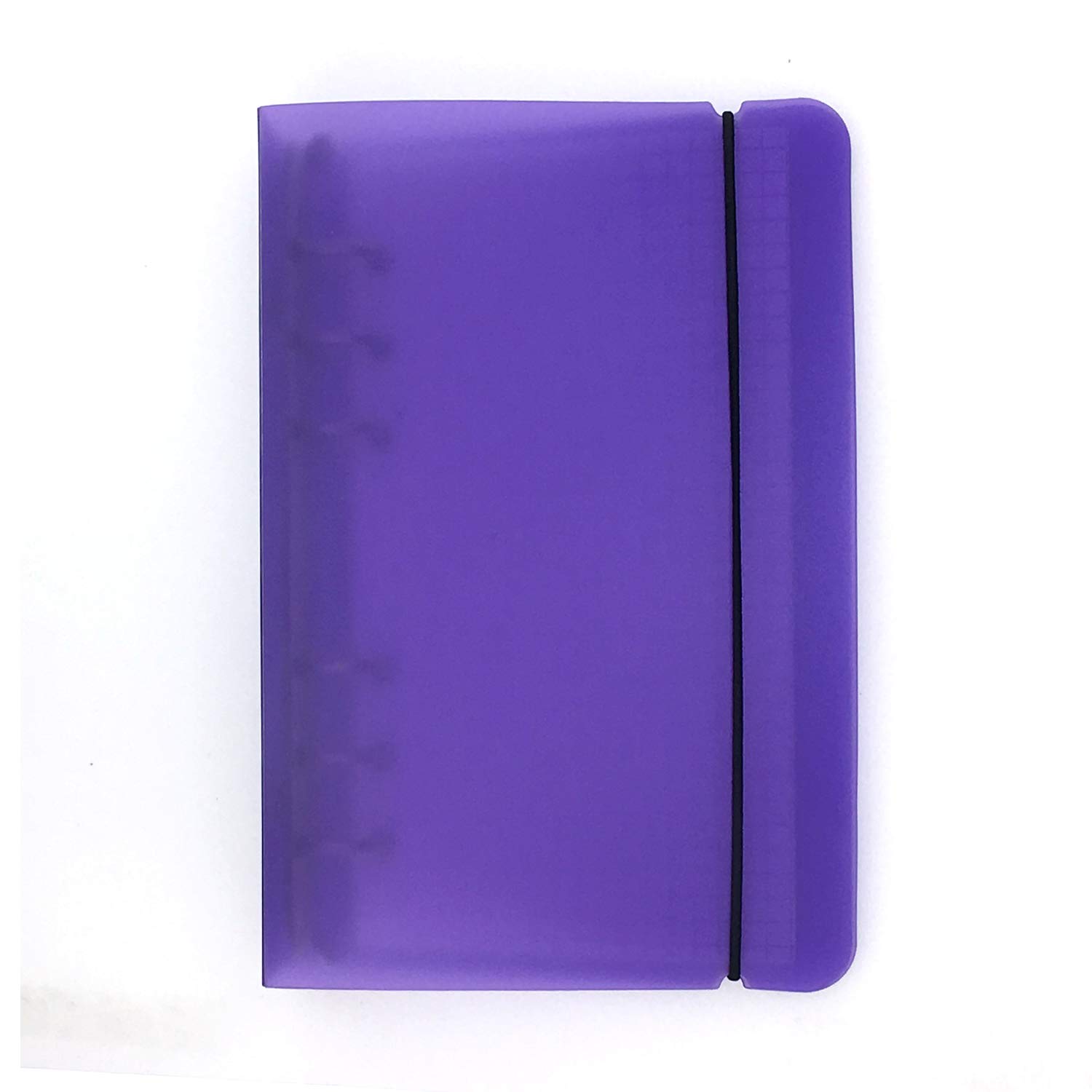 A6/ A5 6-Holes Colorful PP Cover Round Ring Binder Personal Organizer for Loose Leaf Sheet Refill Notebook/DIY Scrapbooking (Purple, A6 Mini Set)