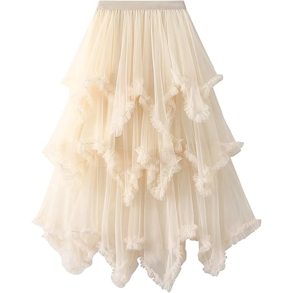 Amazon.com: Women's Irregular Long Tulle Skirt High Waist Party