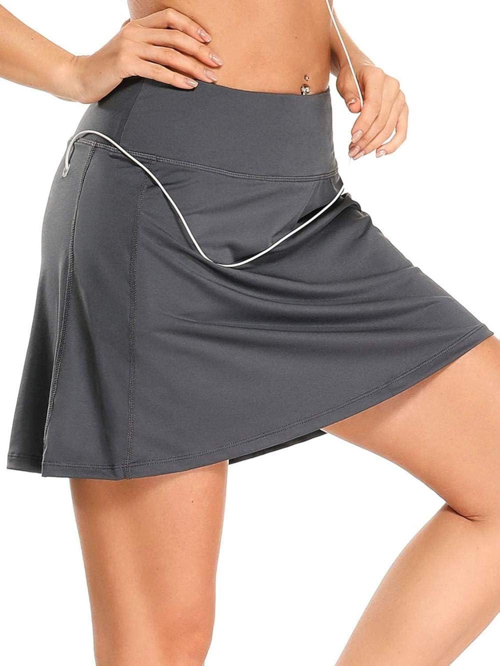 DSJ Women's Athletic Skorts Leichte, aktive Röcke mit kurzen Taschen