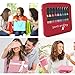 Lighted Crochet Hooks with Case - Value Pack 9/pkg Set with Bonus Lighted Seam Ripper - LED Lite Hooks - Ergonomic Needles for Arthritic Hands - Set of 9 Hooks Size 2,5mm to 6,5mm (Red)