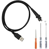 ECS Compatible Nuance Dragon PowerMic III Microphone 3' Straight Cable | Easy to Install, Includes necessary screwdrivers