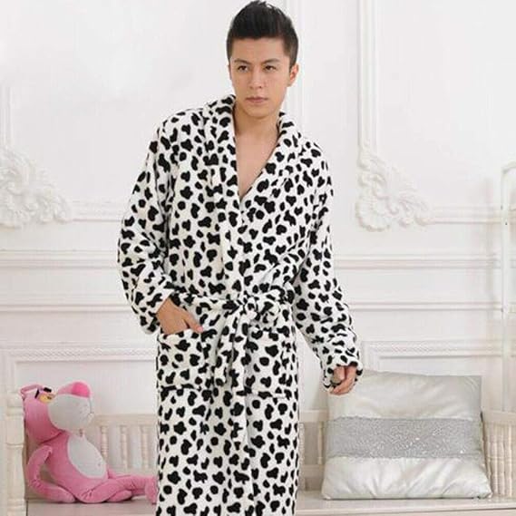 leopard print robe mens