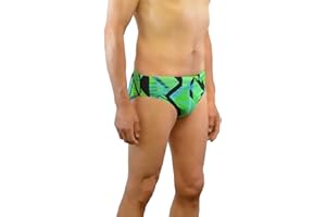 Adoretex Mens and Boys Printed Swim Racer Briefs Shorts Swimsuit (MR005)