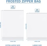 Yoosso 40 Pcs Ziplock Bags 50x40cm and 40x30cm Large Travel Clothes Storage view 2