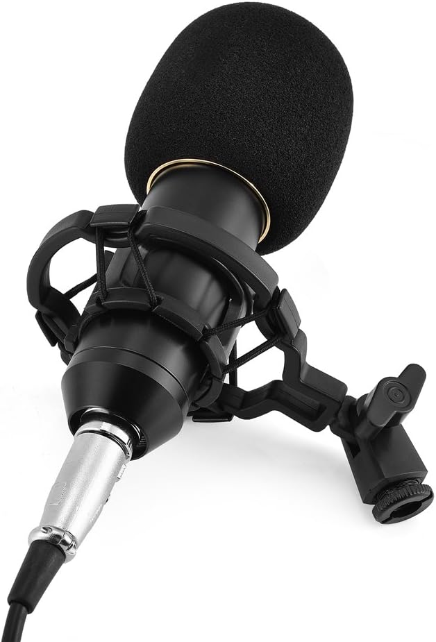 Zerone BM-900 Professional Studio Broadcasting Condenser Cardioid Microphone with Shock Mount Anti-Sale Foam Windshield Power Cable - Image 5