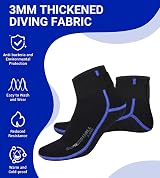 Summshall Neoprene 3mm Wetsuit Socks Thermal Diving Socks Anti-slip Sole view 5