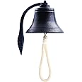 Amazon.com: Hanging Bell Dinner Bell Outdoor Bell Bracket Mount Wall ...