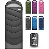 Sleeping Bags for Adults Cold Weather,Portable, Waterproof,Lightweight Sleeping Bag for Tall Girls Boys with Compression Sack