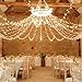 DLIUZ UL Safe 300 LED 9.84ft Connectable Copper Curtain String Fairy Lights Remote Control 8 Mode Lights Pattern Christmas Wedding Party Home Garden Lawn Decoration