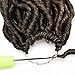 FQNing 14inch 8packs Goddess Locs Crochet Hair Light Weight Soft Wavy Curly Ombre Faux Locs Synthetic Brading hair extensions #1B/27