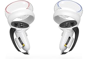 M AMVR AMVR Controller Grips for Quest 2 Accessories with Halo Protectors, Anti-Throw Hand Strap for Controller Protector with Battery Opening Covers