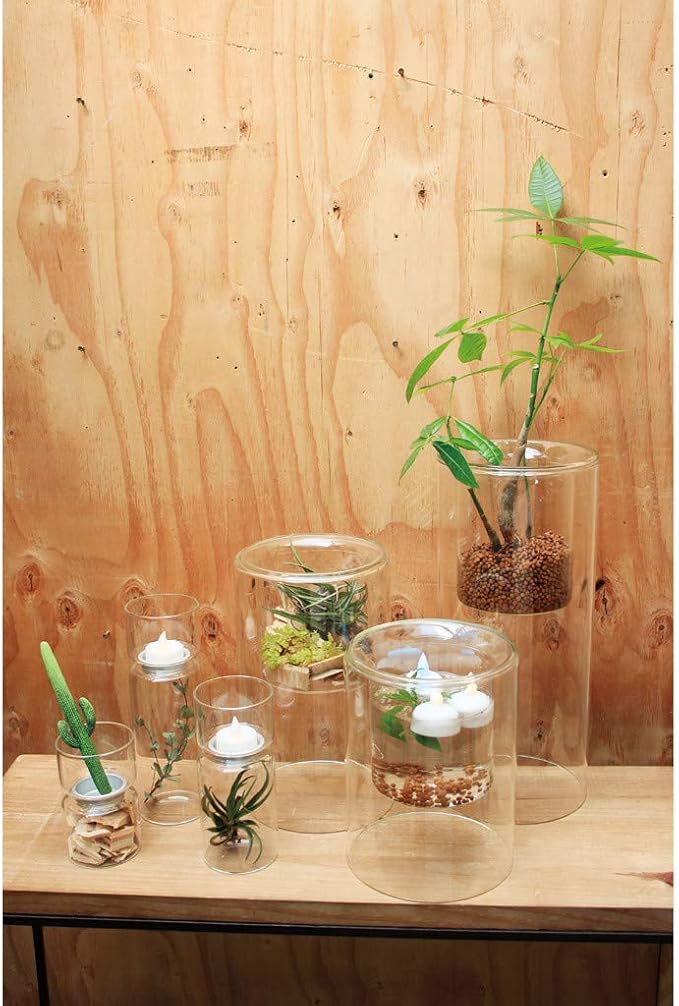 Amazon Co Jp Spice Of Life ガラスフラワーベース キャンドルホルダー Labo Glass クリア Lサイズ 直径7cm 高さ21cm ティーライト ろうそく立て Ymgr33 ホーム キッチン