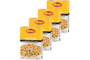 Shan Chana Masala Recipe and Seasoning Mix 3.52 oz (100g) - Spice Powder for Punjabi Style Mild Chickpeas Curry - Suitable fo