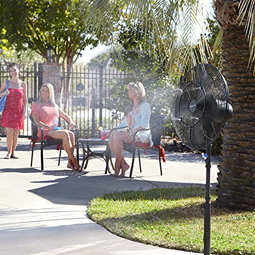 Outdoor Misting Fan Kit for Patios, 19.6Ft(6m) Misting Hose Cooling