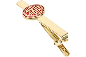 NIYANGLE Copper Wedding Necktie Clip Groom Tie Clip with Double Happiness Design Gold round Chinese-style Tie