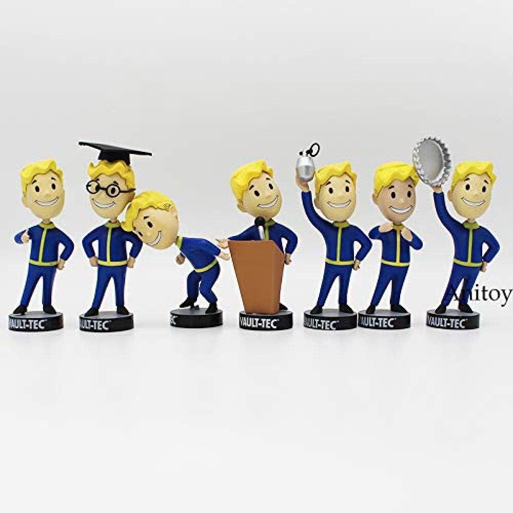 Yida Fallout Vault Boy Bobble Head PVC Action Figure Collectible Model Toy 7 Styles KT1777 D-B